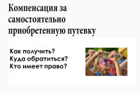 Компенсация стоимости путевки