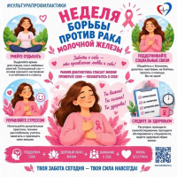 Уважаемое население ! Ознакомьтесь с правилами профилактики рака молочной железы 